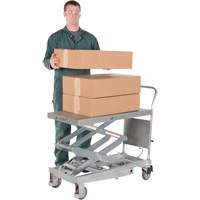 Vestil CART-800-D-PSS Manual Hydraulic Scissor Lift Table, 35-1/2" L x 20" W, Partial Stainless Steel, 800 lbs. Capacity