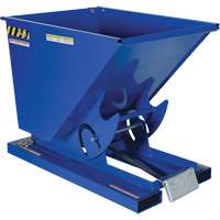 Vestil D-50-LD Self-Dumping Hopper, Steel, 1/2 cu.yd., Blue