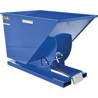 Self-Dumping Hopper, Steel, 1 cu.yd., Blue  MO922 | TENAQUIP