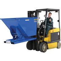 Vestil D-150-HD Conteneur autobasculeur, Acier, 1-1/2 vg³, Bleu