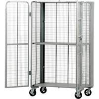 Vestil FST-2744-2 FST Series Folding Security Truck, 1 Tiers, 27" L x 45" W x 77" H, 2000 lbs. Cap.