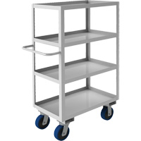 Durham Manufacturing SRSC1624484ALU6PU Chariot avec tablettes de calibre industriel, 4 Tiers, 24-1/8" la x 53" h x 54" p, Capacit&eacute; 1200 lb