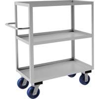 Industrial Grade Shelf Cart, 3 Tiers, 18-1/8" W x 47" H x 42" D, 1200 lbs. Capacity  MO974 | TENAQUIP