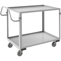 Durham Manufacturing SRSCE2022362ALU4PU Chariot avec tablettes de calibre industriel, 2 Tiers, 22-1/2" la x 36-1/2" h x 42-7/16" p, Capacit&eacute; 600 lb