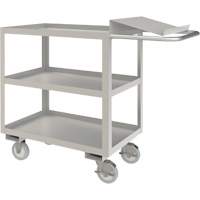 Industrial Grade Order Picking Cart, 39" H x 18-1/8" W x 45" D, 3 Shelves, 1200 lbs. Capacity  MP003 | TENAQUIP