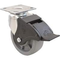 Algood SE6553-A38H-UG-RB-ILK Emaxx Caster, Swivel with Brake, 5" (127 mm), Envirothane, 1000 lbs. (453.6 kg.)