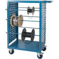 Mobile Wire Spool Cart, Steel, 6 Rod, 21" W x 48" H x 38" D, 1200 lbs. Capacity MP086 | TENAQUIP