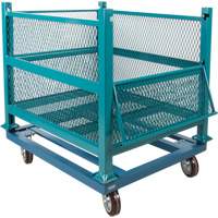 KLETON MP097 Dolly for Open Mesh Container, 40.5" W x 34-1/2" D x 10" H, 3000 lbs. Capacity