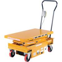 DC Powered Hydraulic Scissor Lift Elevating Cart, Steel, 39-3/4" L x 20-1/2" W, 1000 lbs. Capacity  MP111 | TENAQUIP