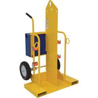 Welding Cylinder Torch Cart, Foam-Filled Wheels, 24" W x 19-1/2" L Base, 500 lbs.  MP114 | TENAQUIP