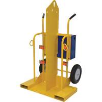 Welding Cylinder Torch Cart, Foam-Filled Wheels, 24" W x 19-1/2" L Base, 500 lbs.  MP114 | TENAQUIP