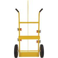 Vestil CYL-EH-FF Welding Cylinder Torch Cart, Foam-Filled Wheels, 23-13/16" W x 22-13/16" L Base, 500 lbs.