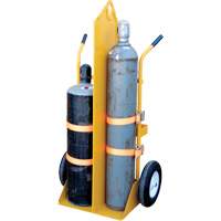 Vestil CYL-EH-FP-FF Welding Cylinder Torch Cart, Foam-Filled Wheels, 23-1/8" W x 22-13/16" L Base, 500 lbs.