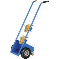 Magnetic Cylinder Hand Truck, Rubber Wheels, 12" W x 5" L Base, 350 lbs.  MP137 | TENAQUIP