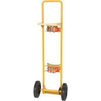 Welding Tank Cart, Rubber Wheels, 9-5/8" W x 3-1/8" L Base, 350 lbs.  MP138 | TENAQUIP