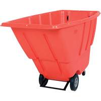 Vestil TDT-50-LD-RED Tilt Truck, Polyethylene, 0.5 cu. yd., 450 lbs. Load Capacity