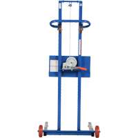 Vestil LLPW-500-FW Low Profile Lite Load Lift, Hand Winch Operated, 400 lbs. Capacity, 55" Max Lift