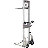 Vestil PALL-200 Portable Aluminum Load Lifter, Foot Pump Operated, 200 lbs. Capacity, 61" Max Lift