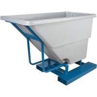 Self-Dumping Hopper, Polyethylene, 5/8 cu.yd., Grey MP155 | TENAQUIP