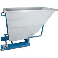 Self-Dumping Hopper, Polyethylene, 1-1/10 cu.yd, Grey MP156 | TENAQUIP