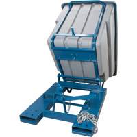 KLETON MP156 Self-Dumping Hopper, Polyethylene, 1-1/10 cu.yd, Grey