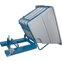 KLETON MP156 Self-Dumping Hopper, Polyethylene, 1-1/10 cu.yd, Grey