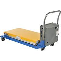 Vestil CART-24-10-DC DC Powered & Manual Scissor Lift Table, Steel, 48" L x 24" W, 1000 lbs. Capacity