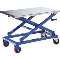 Manual Scissor Lift Table, 37" L x 23-1/2" W, Stainless Steel, 660 lbs. Capacity  MP199 | TENAQUIP