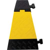 Wearwell PWR.3CH.HD.LC.BYL Powerhouse Heavy-Duty Left Turn Cable Protector, 3 Channels, 12" L x 19.75" W x 3" H