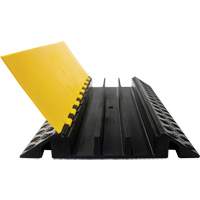 Wearwell PWR.3CHAN.HD.BYL Protecteur de c&acirc;ble droit robuste Powerhouse, 3 canaux, 36" lo x 19,75" la x 3" h