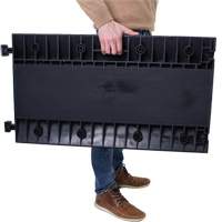 Wearwell PWR.3CHAN.HD.BYL Protecteur de c&acirc;ble droit robuste Powerhouse, 3 canaux, 36" lo x 19,75" la x 3" h
