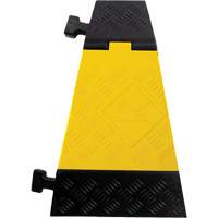 Wearwell PWR.5CH.HD.RC.BYL Powerhouse Heavy-Duty Right Turn Cable Protector, 5 Channels, 12" L x 19.75" W x 2.25" H