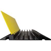 Wearwell PWR.5CHAN.HD.BYL Protecteur de c&acirc;ble droit robuste Powerhouse, 5 canaux, 36" lo x 19,75" la x 2,25" h