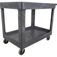 Chariot utilitaire pour l'entretien, 2 tiers, 24-5/8" x 32-1/2" x 40", Capacité 550 lb MP641 | TENAQUIP