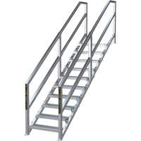 Metaltech AL-SSEH10 Syst&egrave;me d'escalier modulaire pour la construction de 6-10 marches SmartStairs, 75" ha