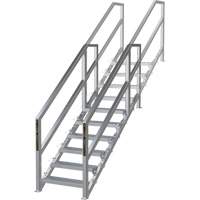 Metaltech AL-SSEH10 Syst&egrave;me d'escalier modulaire pour la construction de 6-10 marches SmartStairs, 75" ha