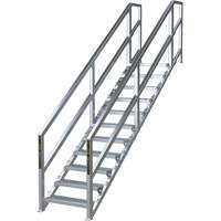 Metaltech AL-SSEH16 Syst&egrave;me d'escalier modulaire pour la construction de 11-16 marches SmartStairs, 120" ha