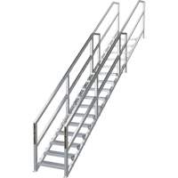 Metaltech AL-SSEH16 Syst&egrave;me d'escalier modulaire pour la construction de 11-16 marches SmartStairs, 120" ha