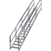 Metaltech AL-SSEH21 Syst&egrave;me d'escalier modulaire pour la construction de 17-21 marches SmartStairs, 157-1/2" ha