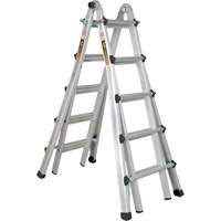 Telescoping Multi-Position Ladder, Aluminum, 300 lbs., CSA Grade 1A  MP924 | TENAQUIP