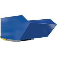 Vestil H-100-HD-BD Heavy-Duty H-Style Bump & Dump Hopper, Steel, 1 cu.yd., Blue