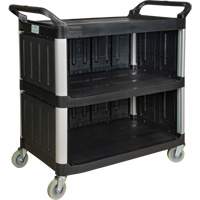 KLETON MP995 Utility Cart, 3 Tiers, 19-3/4" x 37-1/2" x 40-1/4", 250 lbs. Capacity