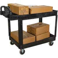 KLETON MP997 Utility Cart, 2 Tiers, 25-5/8" x 33-1/2" x 43-3/4", 550 lbs. Capacity