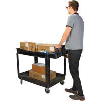KLETON MP997 Utility Cart, 2 Tiers, 25-5/8" x 33-1/2" x 43-3/4", 550 lbs. Capacity