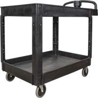 KLETON MP997 Utility Cart, 2 Tiers, 25-5/8" x 33-1/2" x 43-3/4", 550 lbs. Capacity