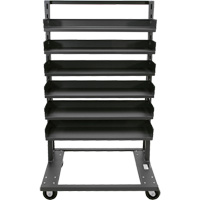 Valleycraft F89068VCGY Single-Sided Heavy Duty A-Frame Cart with 6 Trays, 38" x 25" x 63", 2500 lbs. Capacity