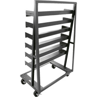 Valleycraft F89068VCGY Single-Sided Heavy Duty A-Frame Cart with 6 Trays, 38" x 25" x 63", 2500 lbs. Capacity