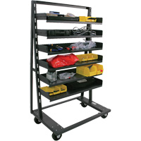 Valleycraft F89068VCGY Single-Sided Heavy Duty A-Frame Cart with 6 Trays, 38" x 25" x 63", 2500 lbs. Capacity