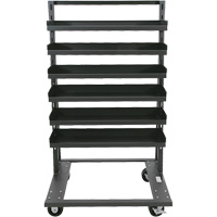 Valleycraft F89070VCGY Single-Sided Heavy Duty A-Frame Cart with 6 Lipped Trays, 38" x 25" x 63", 2500 lbs. Capacity