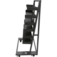 Valleycraft F89070VCGY Single-Sided Heavy Duty A-Frame Cart with 6 Lipped Trays, 38" x 25" x 63", 2500 lbs. Capacity